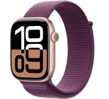 46mm MWY83 Series 10 Case Rose Gold Aluminum with Plum Sport Loop 46mm MWY83 Series 10 Case Rose Gold Aluminum with Plum Sport Loop